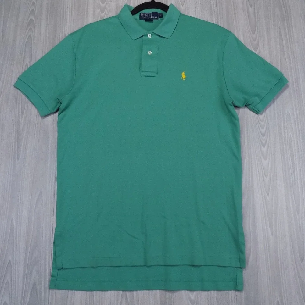 Polo Ralph Lauren Classic Fit Polo Shirt Mens S Green Short Sleeve EUC
